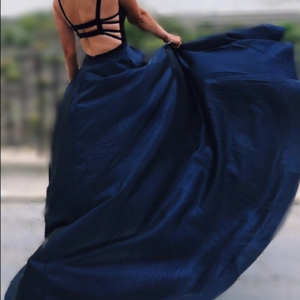 Sapphire Blue Sherri Hill full length dress!